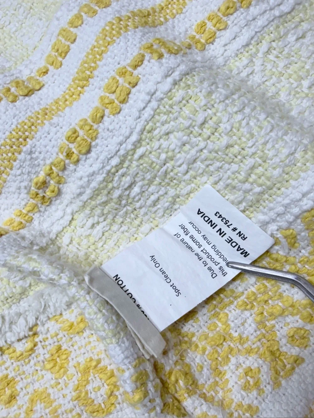 Artisan De Luxe Home Textured Cotton Pompom Throw Blanket